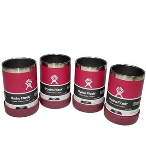 Hydro Flask Cooler Cup 12oz Insulated Can Bottle Holder Cold Hot Camp - SET of 4